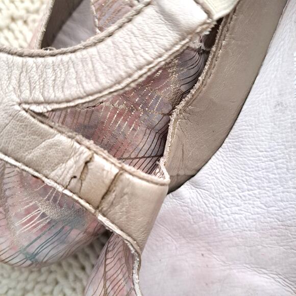 REIKER Rose / Silver Mary Jane Strap Low Heel Comfort Pump Court Shoe Size 37 - Picture 10 of 12